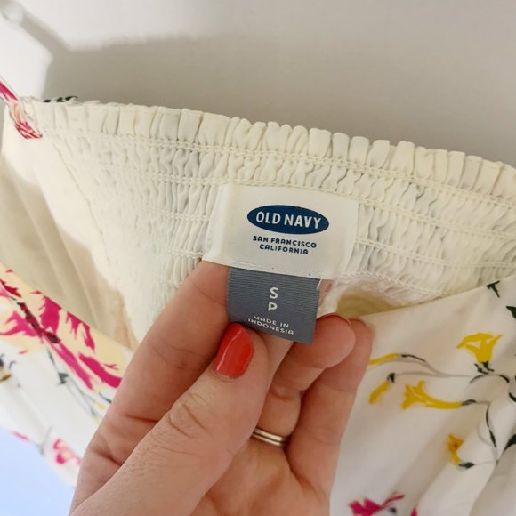 Old Navy Sun Dress White Floral Size Small - Picture 5 of 5